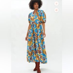 NWT Oliphant Puff Sleeve Maxi - Patola Mustard